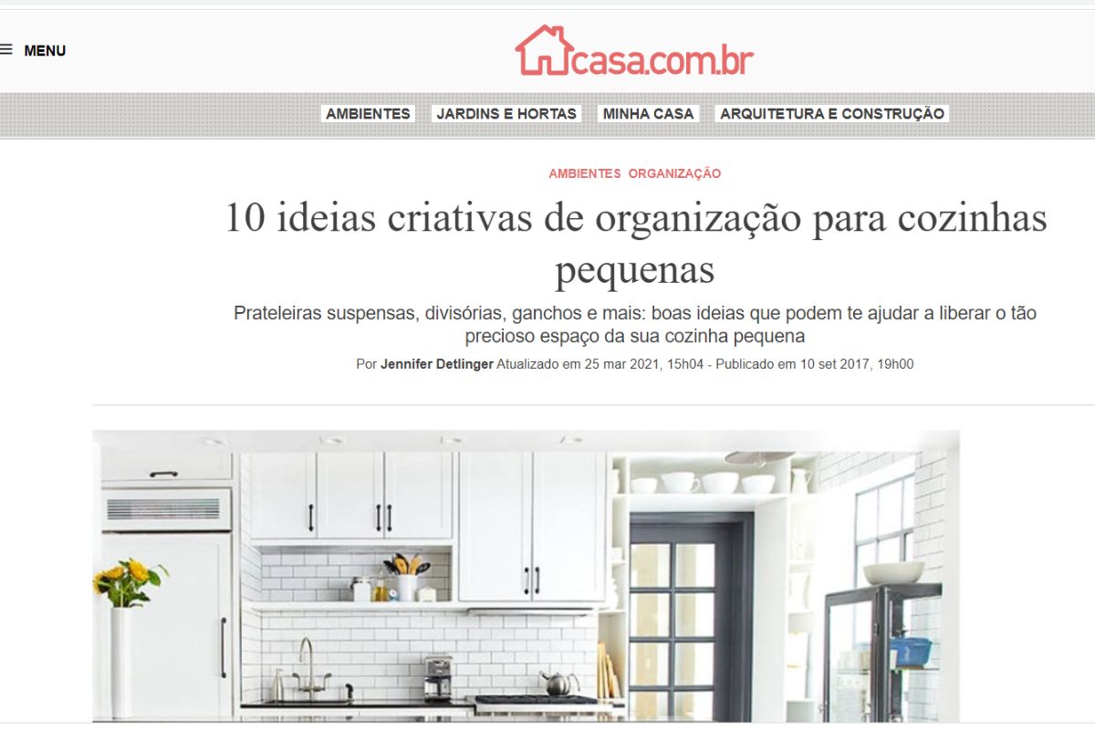 Como ganhar espaço na cozinha/Imagem extraída do Site Abril.com
