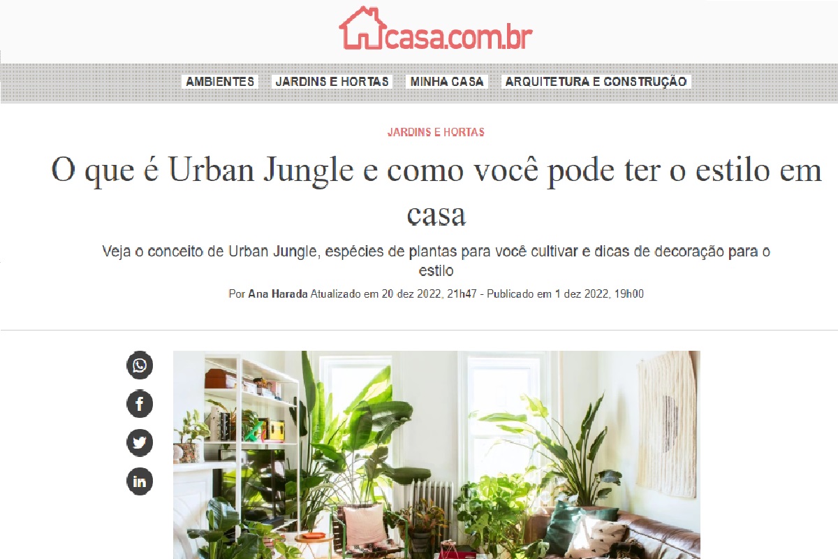Reportagem sobre o Urban Jungle (Foto: Reprodução do Portal Abri/Casa)