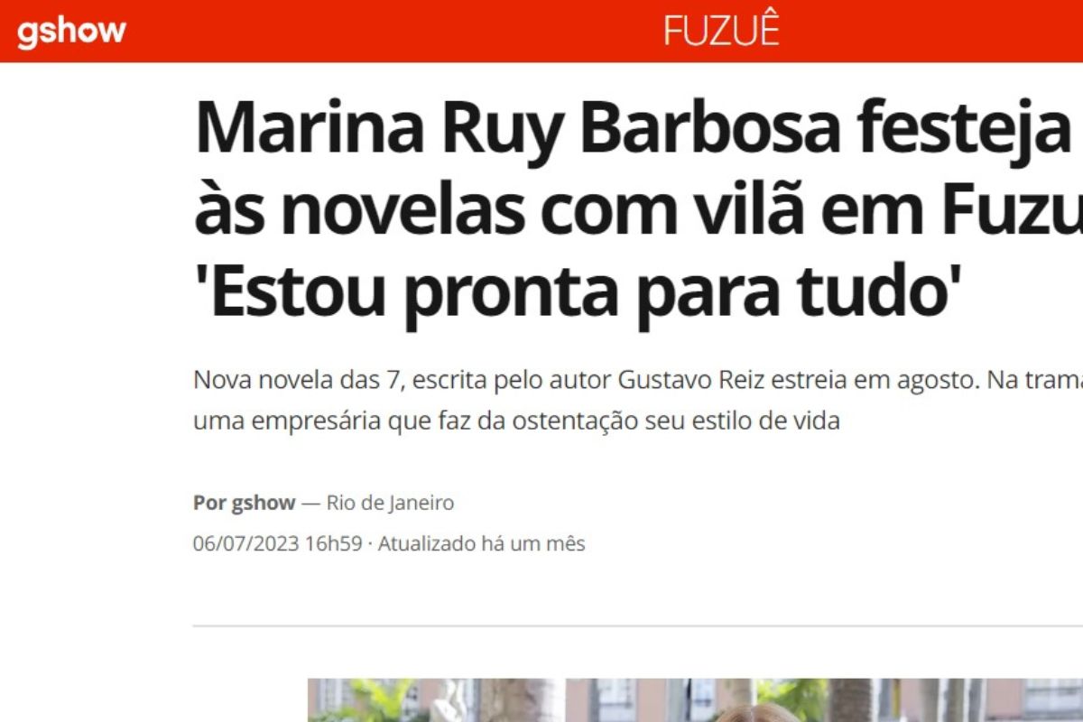 Fuzuê, nova novela da Globo o que esperar da personagem de Marina Ruy Barbosa; confira